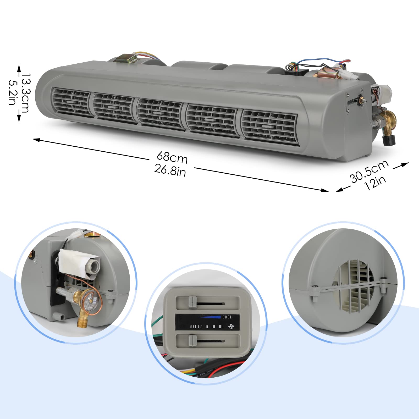 NEKPOKKA 12V DC エアコン トラック、RV、バン向け Amazon.co.jp: NEKPOKKA 12V オート DC エアコン エバポレーター
