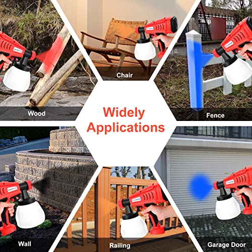 Paint Sprayer, Keep Soon Hvlp Electric Spray Paint Gun, 1300Ml Container/4 Nozzles/3 Patterns,Furniture Paint Sprayer For Home Interior And Exterior Decoration, Cabinets, House, Ceiling #TOP4