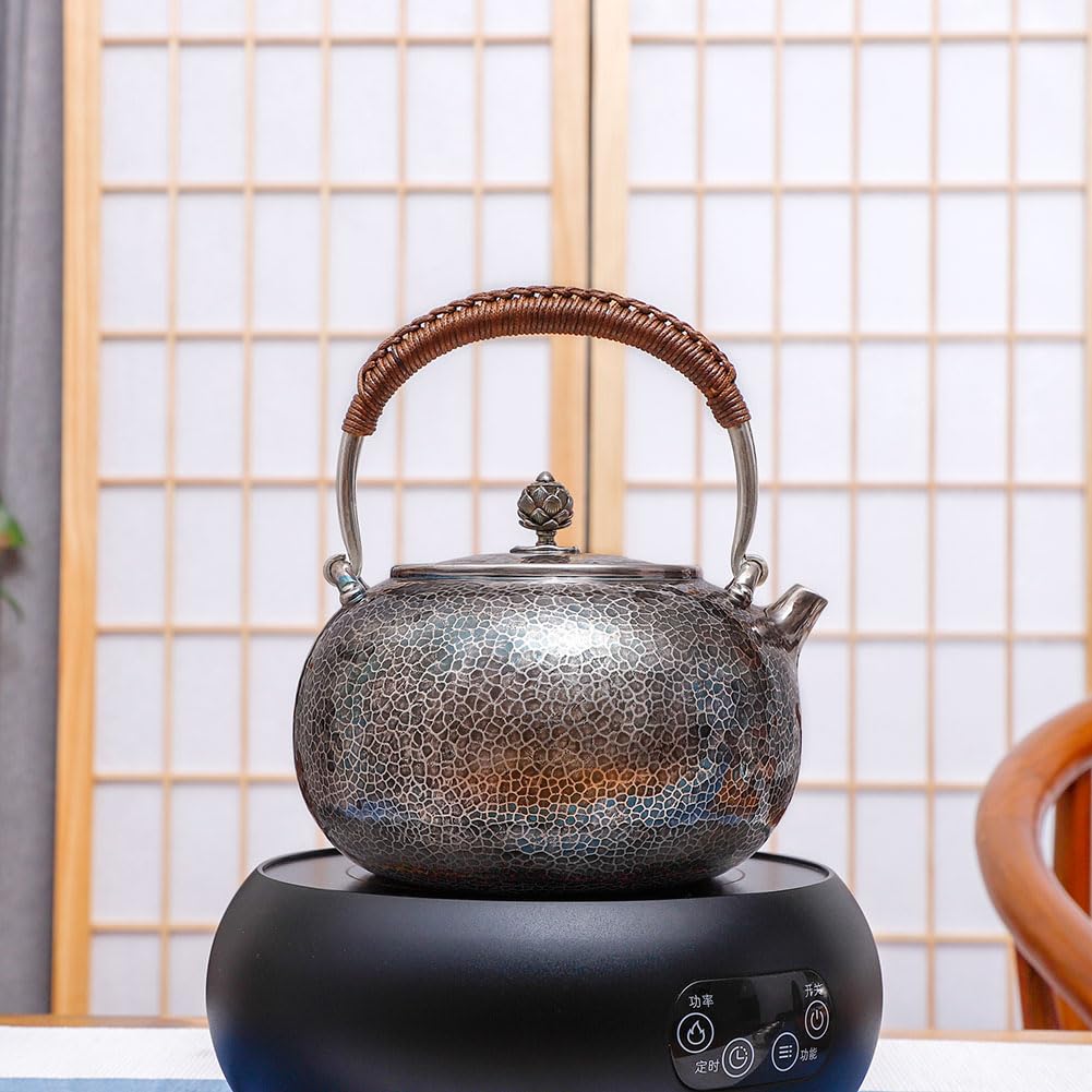 Amazon.com: 999 Sterling Silver Kettle Pure Handmade Hammered