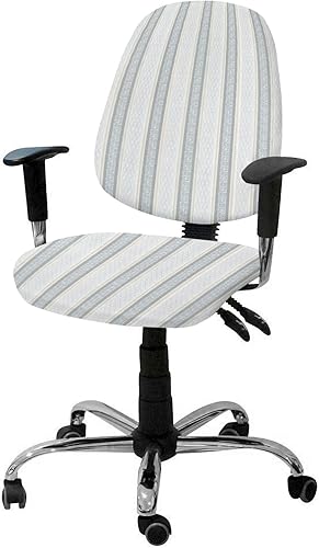 Geometry Stripes - Juego de 2 fundas elásticas para sillas de oficina, fundas elásticas para asiento de silla giratoria de escritorio, fundas