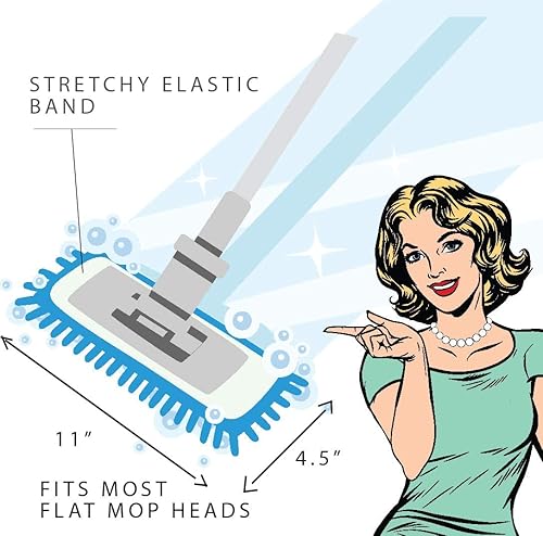 Miniatura 2 de Molly's Marvelous - Almohadillas de microfibra súper absorbentes, reutilizables y lavables, para uso húmedo y seco, 4.5 x 11 pulgadas, paquete de 2