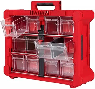 Replacement Tilt Bin Organizer with 10 Quick-Access Bins – Compatible with 48-22-8433 Pac kout System, Durable and Portable