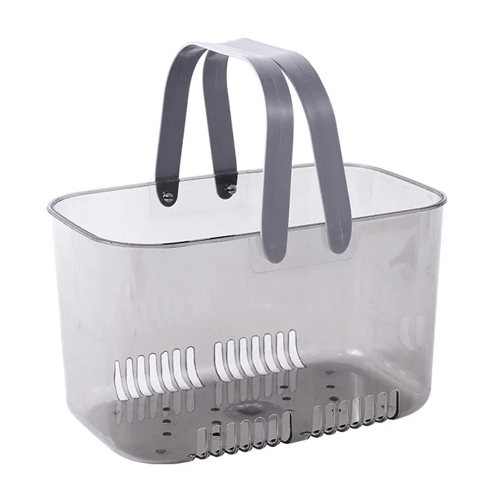 WSQHAO 2Pcs For Bathroom Shower Basket Transparent With Drainage For Organizing Personal Care And Bath Essentials With Portable Handle for Shower(Color1)