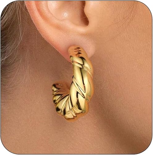14k Gold Plated Earrings Hypoallergenic Earrings Gold Statement EarringsTrendy T