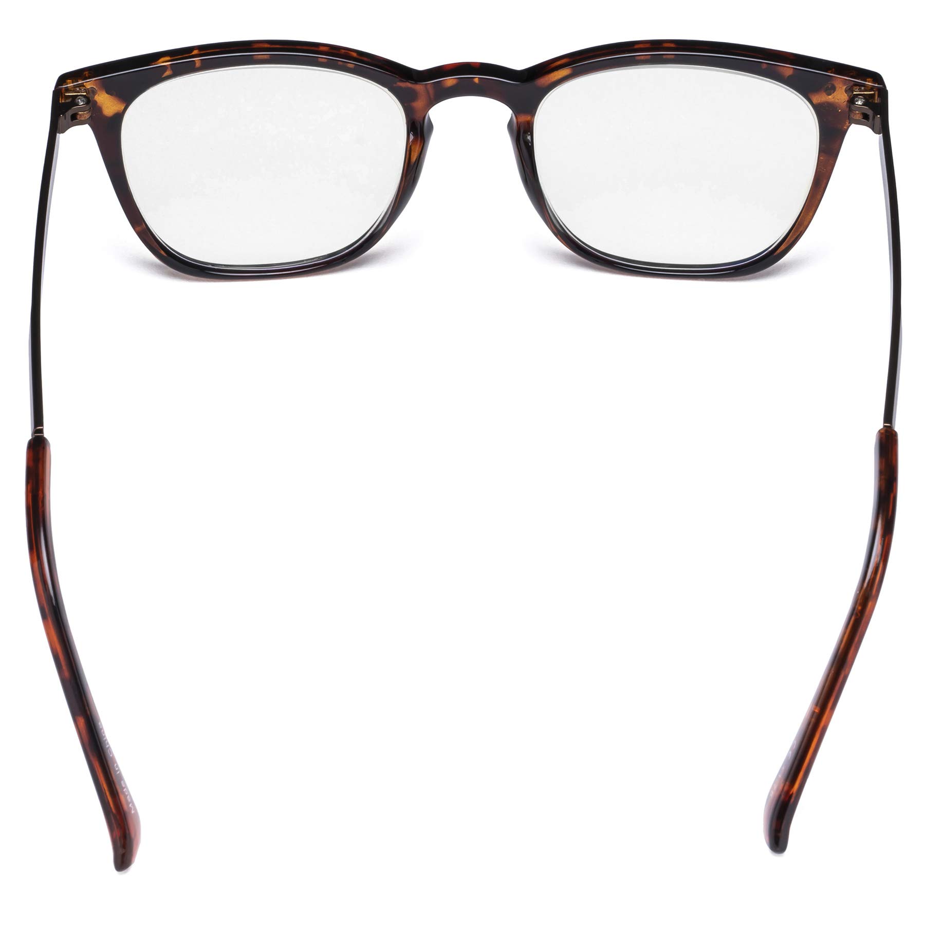 Eyekepper Readers Retro Square Plastic Frame Metal Arms Reading Glasses Tortoise,+3.0, +3.00 - Image 4