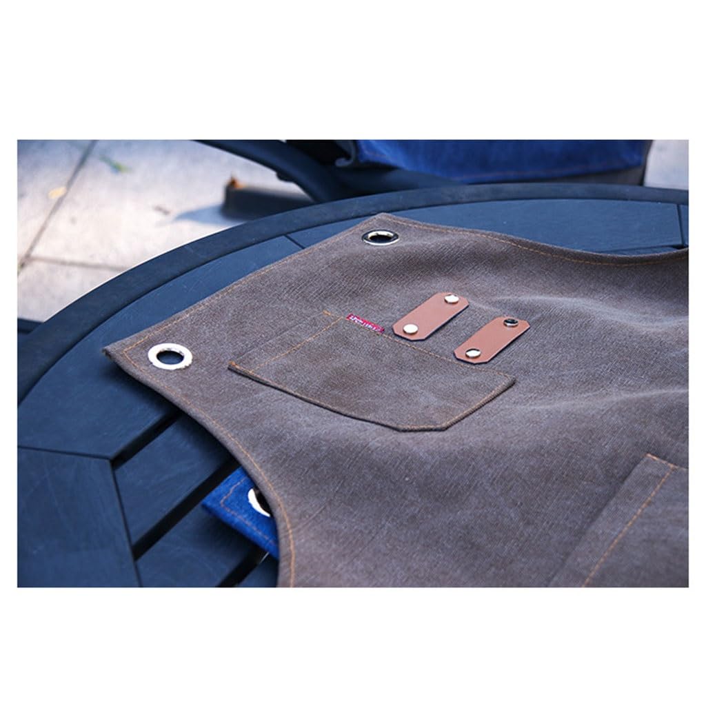 NEBE Delantal de camarero Delantal Denim Art Painting restaurante chino barista tienda de té de la leche ropa de trabajo de peluquero masculino y femenino Delantales Delantal