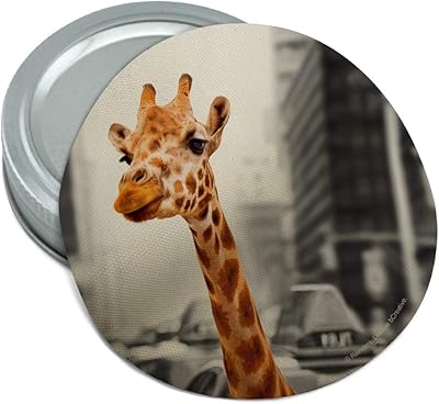 Giraffe in Taxi Round Rubber Non-Slip Jar Gripper Lid Opener