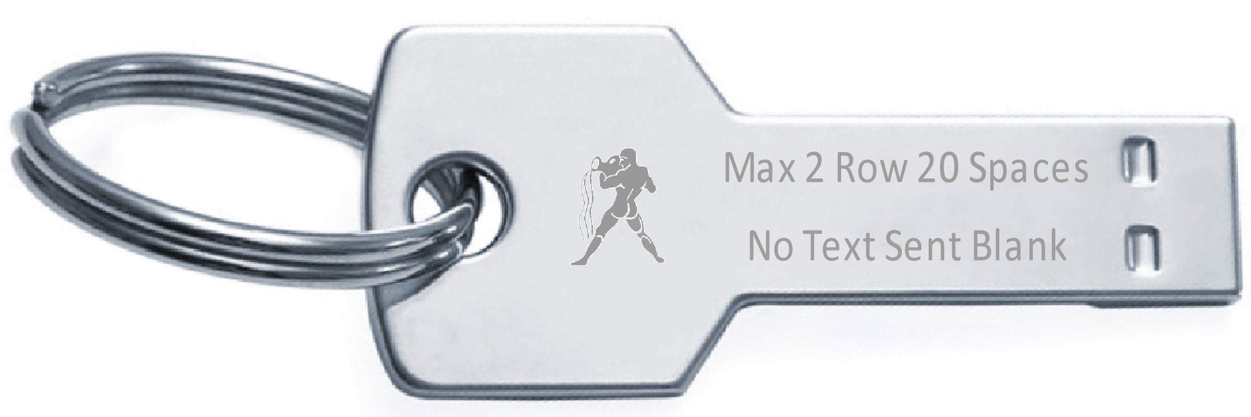 Porte-clés Flash Memory Stick chic, clé USB 2 Go finition Aquarius gravée - 6