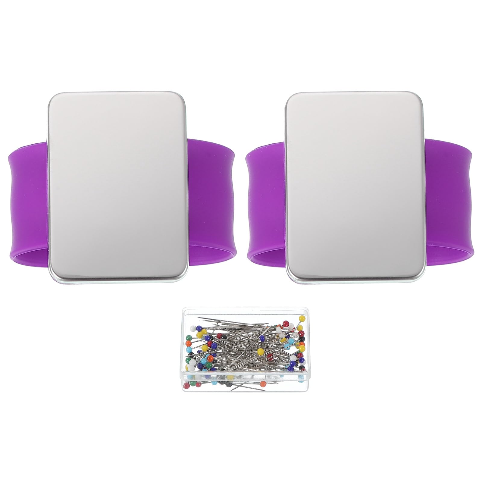 Porte-épingles magnétiques PATIKIL aimant puissant pour couture et tressage violet x2
