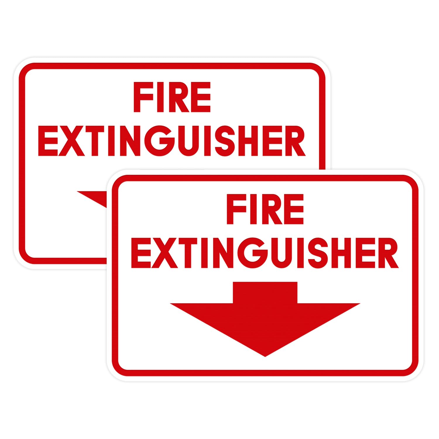 Signs ByLITA Classic Framed Fire Extinguisher (White/Red) - Small 2 Pack
