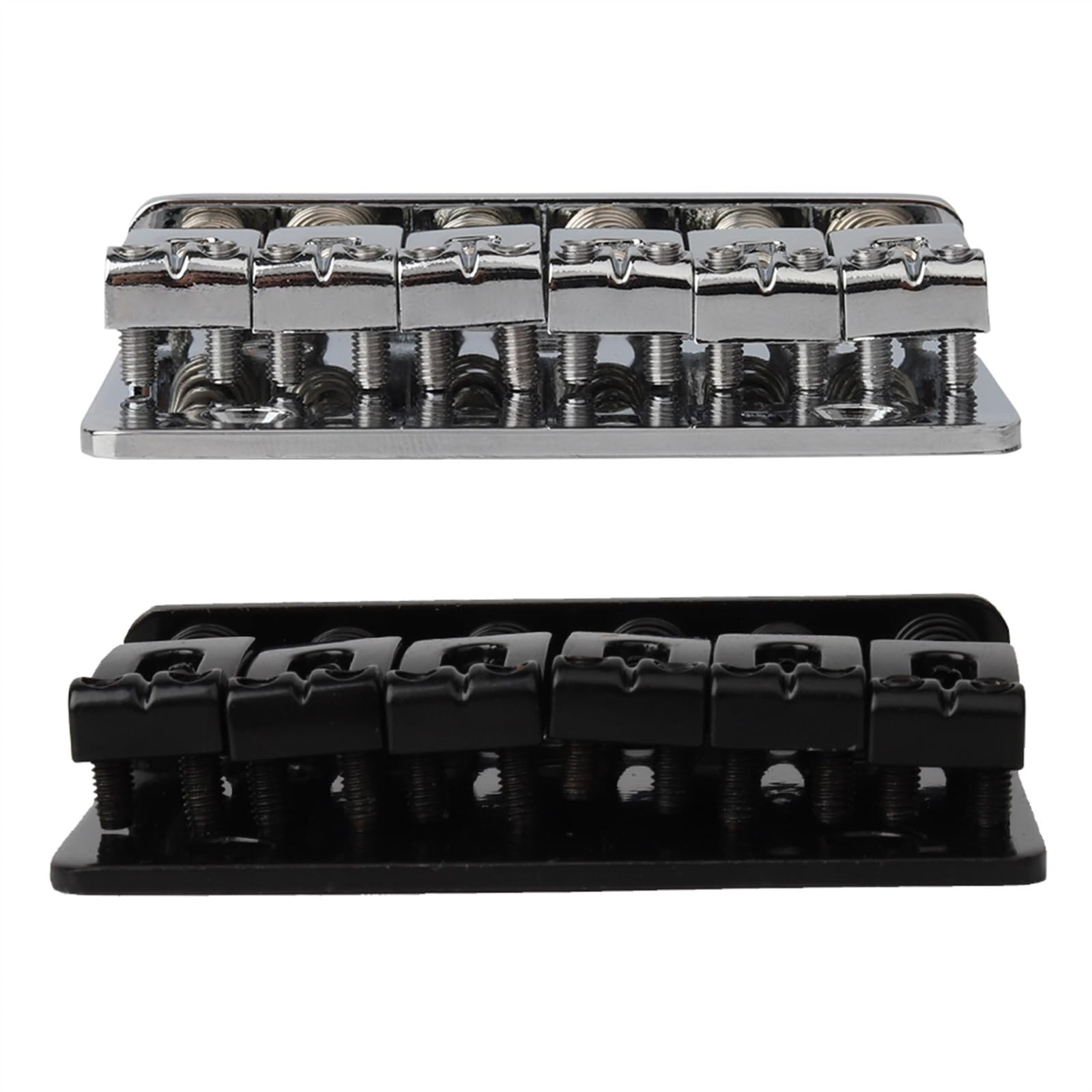 Juego De Puente Para Guitarra Eléctrica Puente De Montura Rígida Fija De Metal, Pieza Trasera De Guitarra De Carga Superior (Color : Silver)
