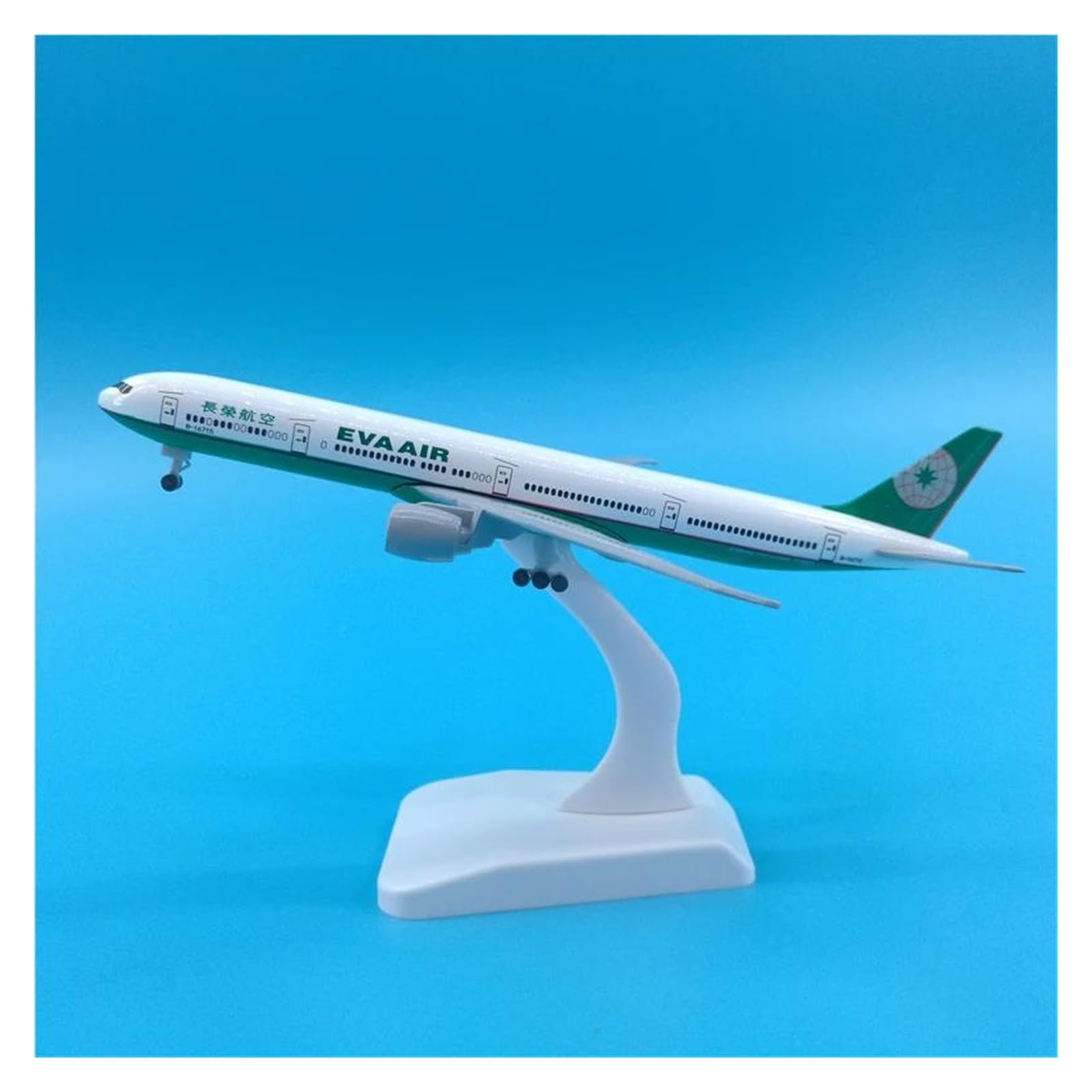 Modelo de avión EVA Air B777 escala 1:400 miniatura de aleación de 20CM CLMJHG 8
