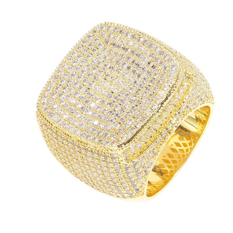 ftk Ins Men's Square Ring Micro-Inlaid 5A Zircon Ring-picture-12
