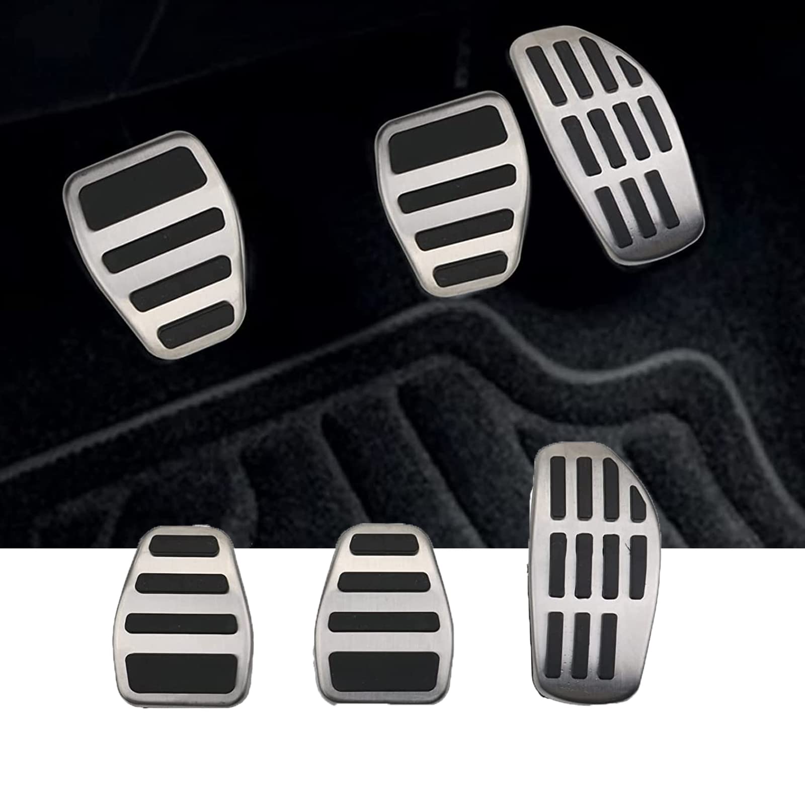 YEE PIN Protection de pédale en alliage d'aluminium pour Renault Cabin Clio 5 Koleos & Nissa-n X-Trail T32 Qashqai J11 J12 - Pour pédale d'accélérateur