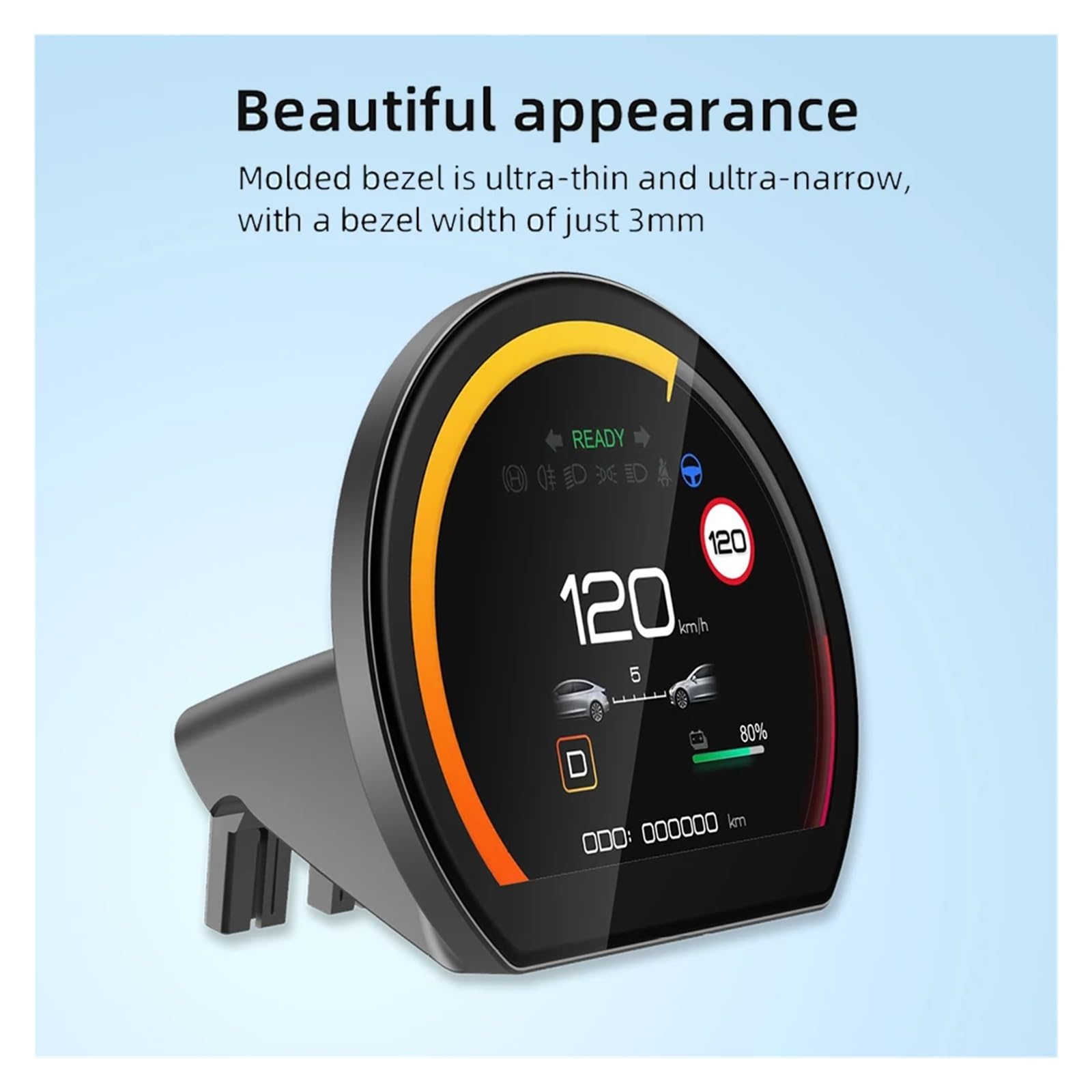 HD Mini Car HUD Instrument Display 3.54 ''Miernik Samochodowy Wyświetlacz Head Up Cyfrowy Ekran LCD Alarm Na Desce Rozdzielczej