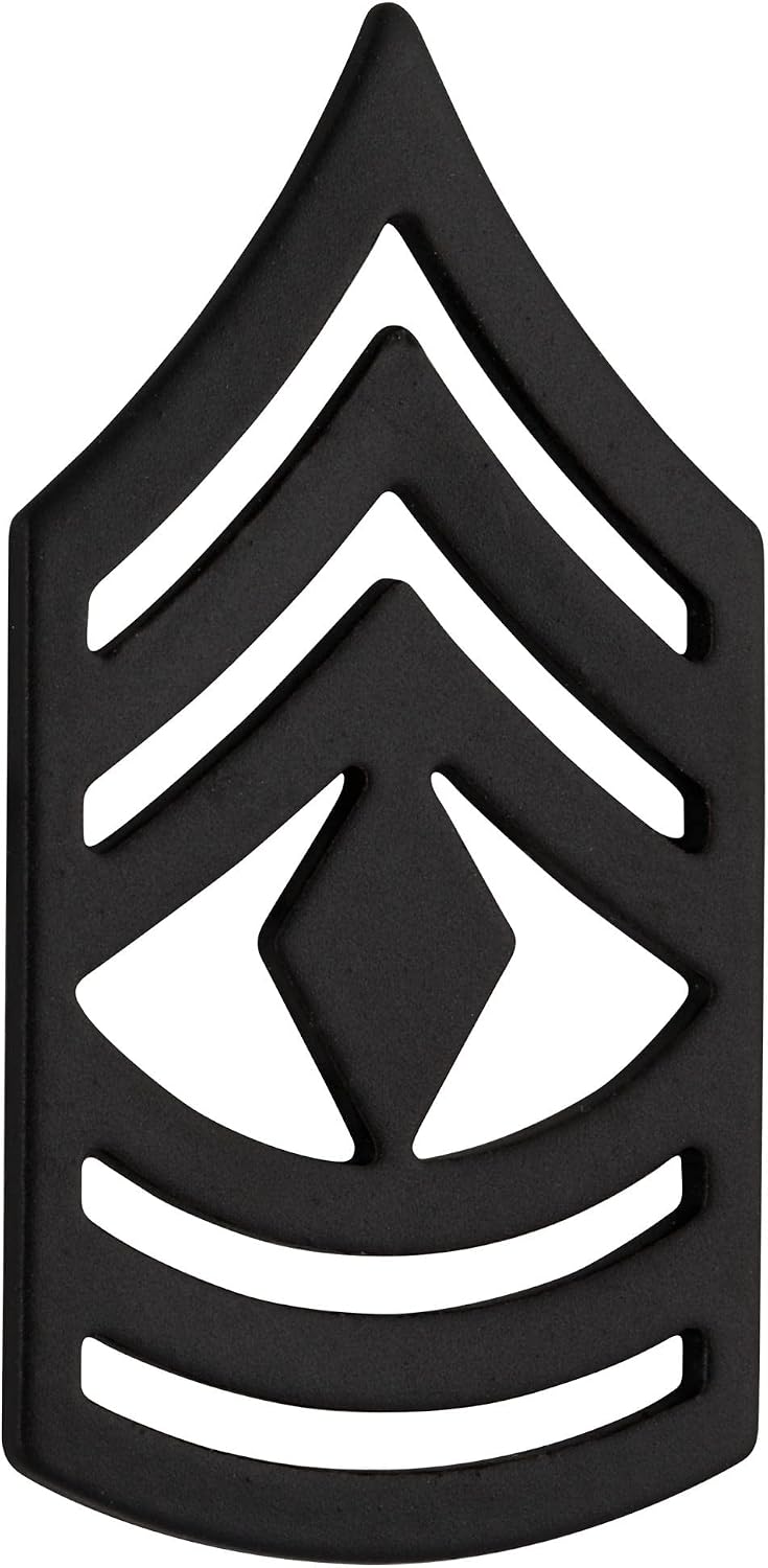 U.S. Army First Sergeant Subdued Black Metal Rank Pair
