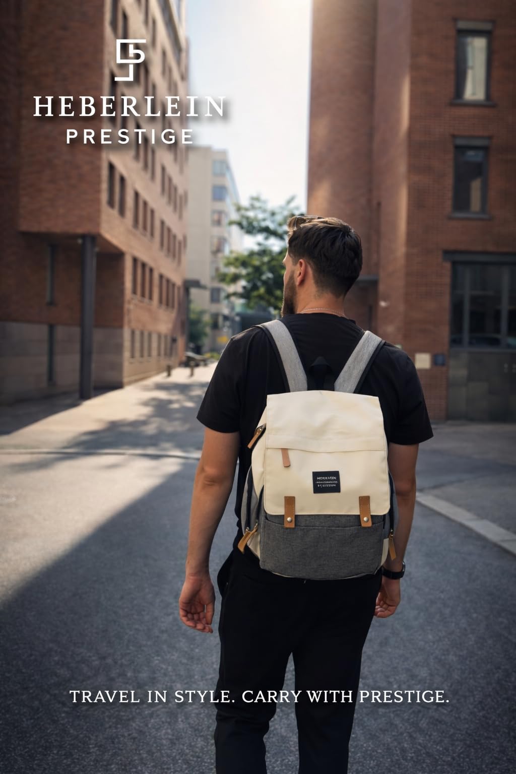 Heberlein Prestige Baby Wickelrucksack - große Wickeltasche für Mama & Papa, wasserabweisend mit vielen Fächern & isolierten Taschen, inkl. Wickelauflage & Kinderwagenbefestigung - ideal für unterwegs