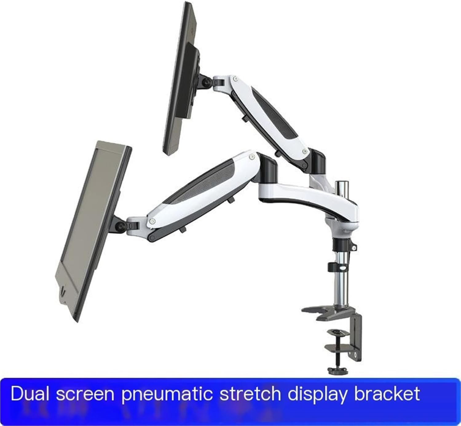 Bracket Dual-Screen Monitor Bracket GM124U up and Down, Left and Right Screen air Spring Lifting and Rotating 27 inches