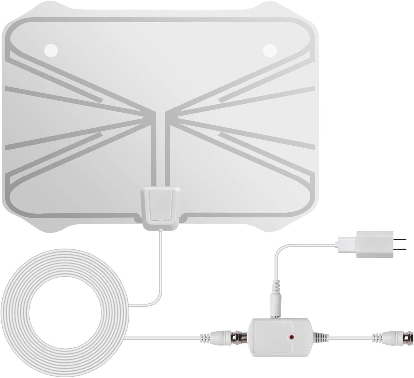 75 Miles HDTV Antenna, Lionsoul Digital Indoor TV Antenna with Detachable Amplifier, 0.02 inch Thickness Satellite TV Antenna