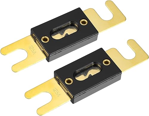 Miniatura 1 de X AUTOHAUX 2 fusibles de repuesto 125A ANL fusibles para coche, camión, motocicleta, barco, CD de audio
