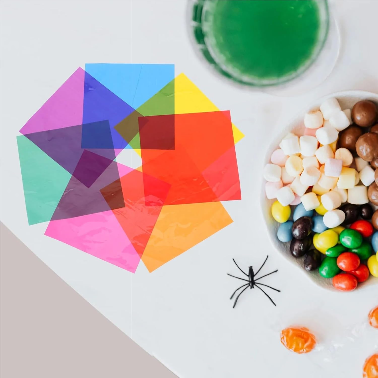 Color Cellophane Sheets 140/280Pcs Cellophane Sheet Color Foil Art Projects Candy Wrap Gift Materials Decorative Paper DIY Crafts(140pcs)