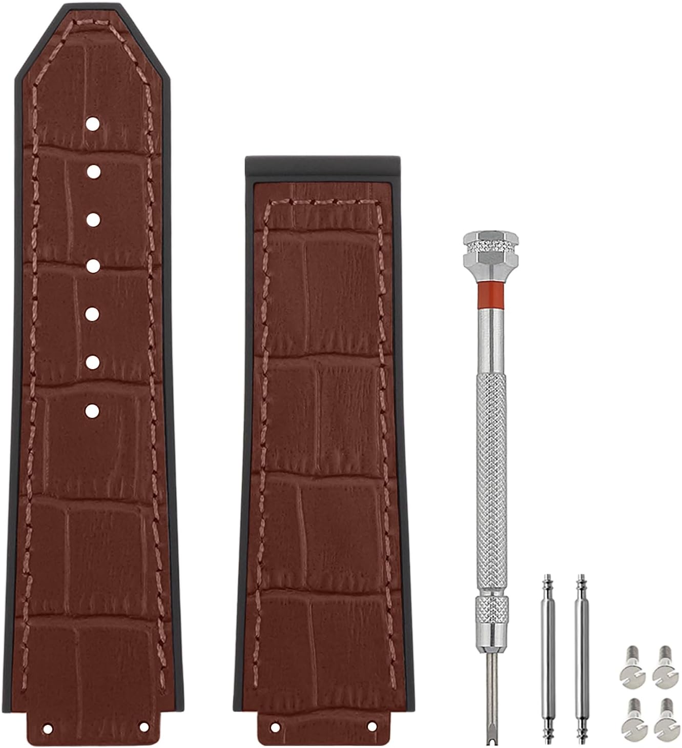 Amazon.com: Ewatchparts 20MM BLACK LEATHER WATCH BAND STRAP