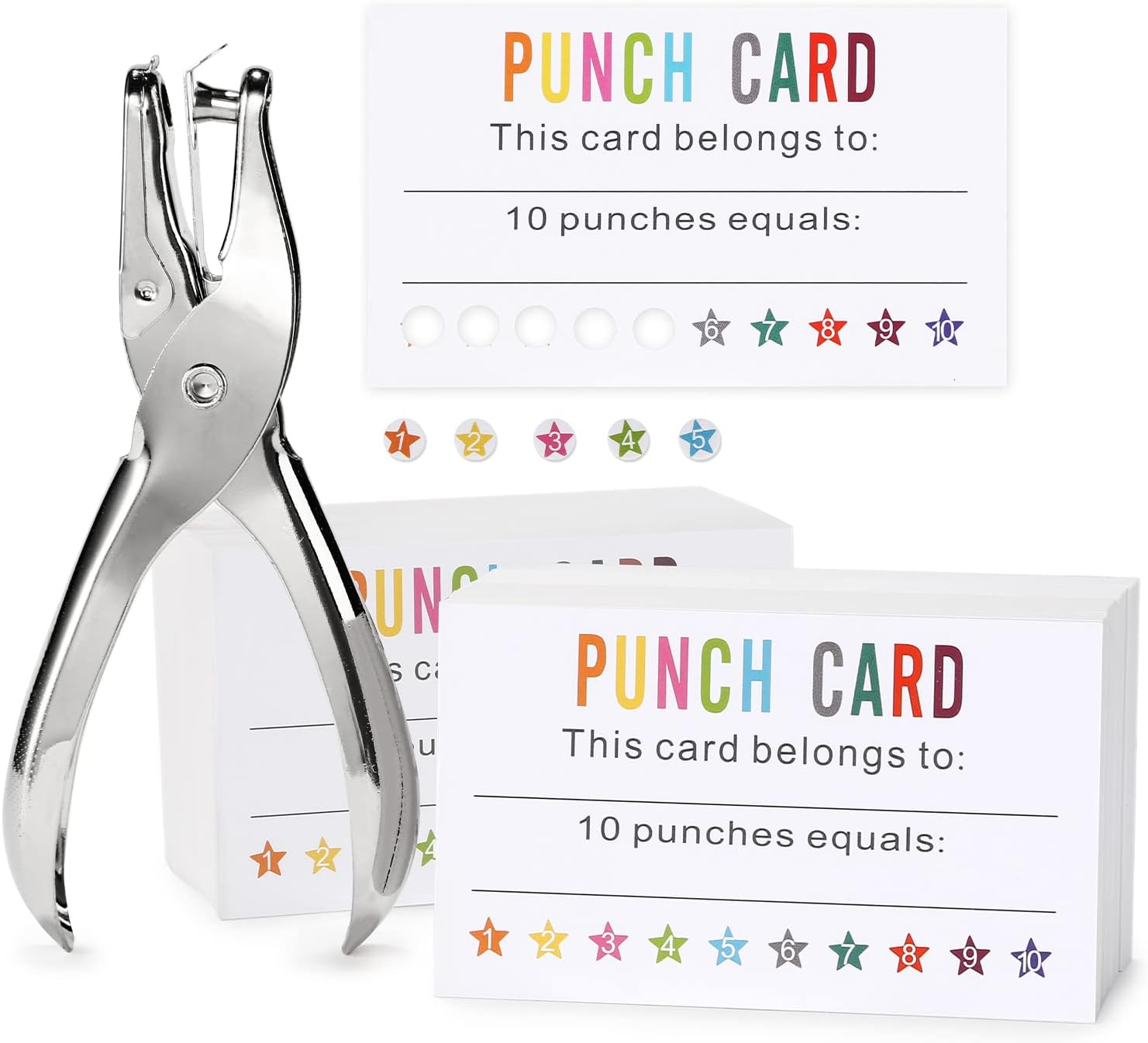 ONEDONE Reward Punch Cards Pack of 200 with Hole Puncher Behavior Incentive Awards for Teachers Kids Students Home Classroom School Business Loyalty Card – 3.5″ x 2″ ONEDONE Reward Punch Cards Pack of 200 with Hole Puncher Behavior Incentive Awards for Teachers Kids Students Home Classroom School Business Loyalty Card – 3.5″ x 2″