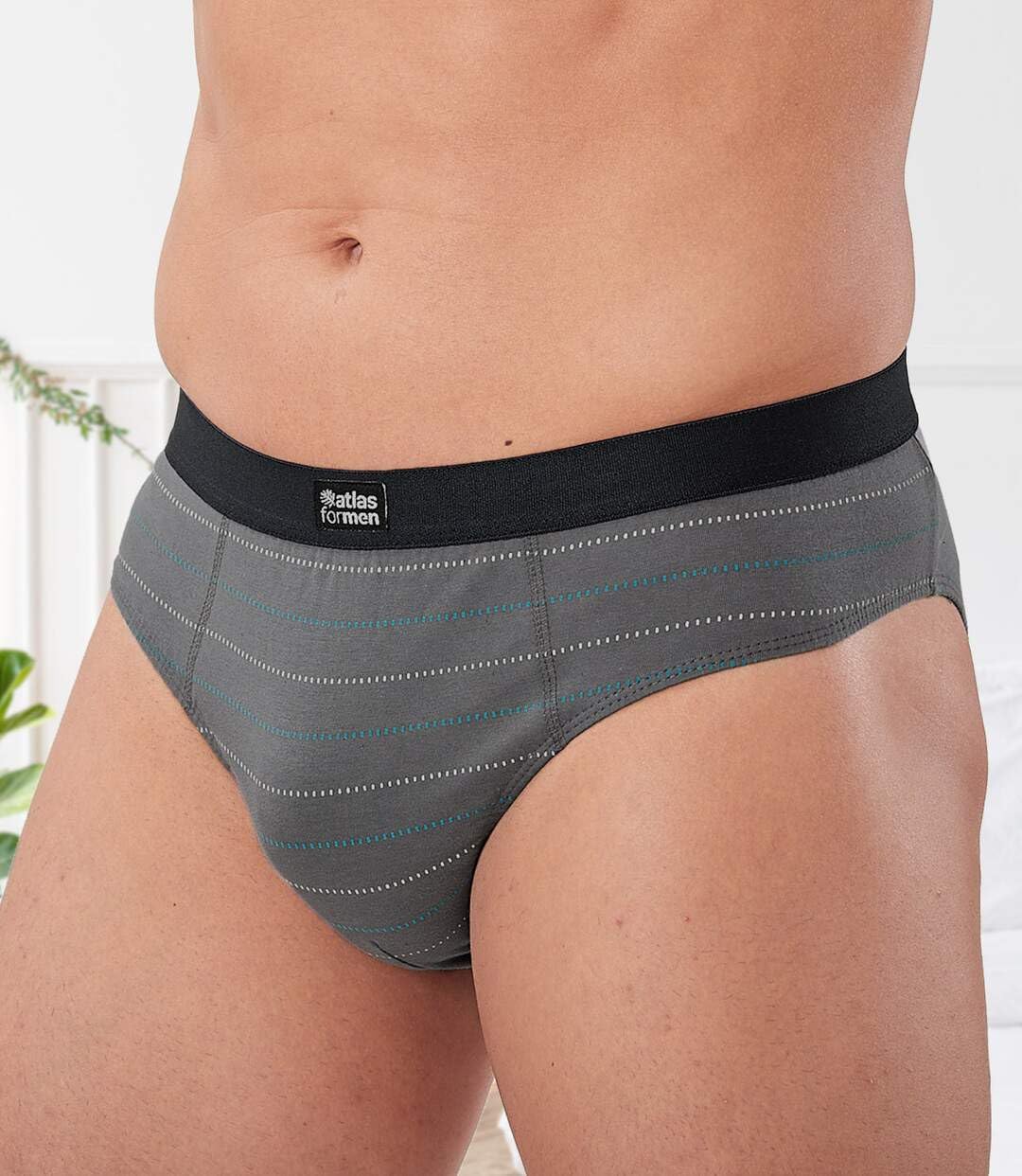 ATLAS FOR MEN - Lot de 5 Slips Homme Coton - Confort et Qualité - Disponible en Grandes Tailles