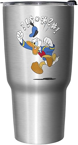 Miniatura 1 de Disney Donald Jump - Taza de viaje aislada de acero inoxidable, 27 onzas, multicolor