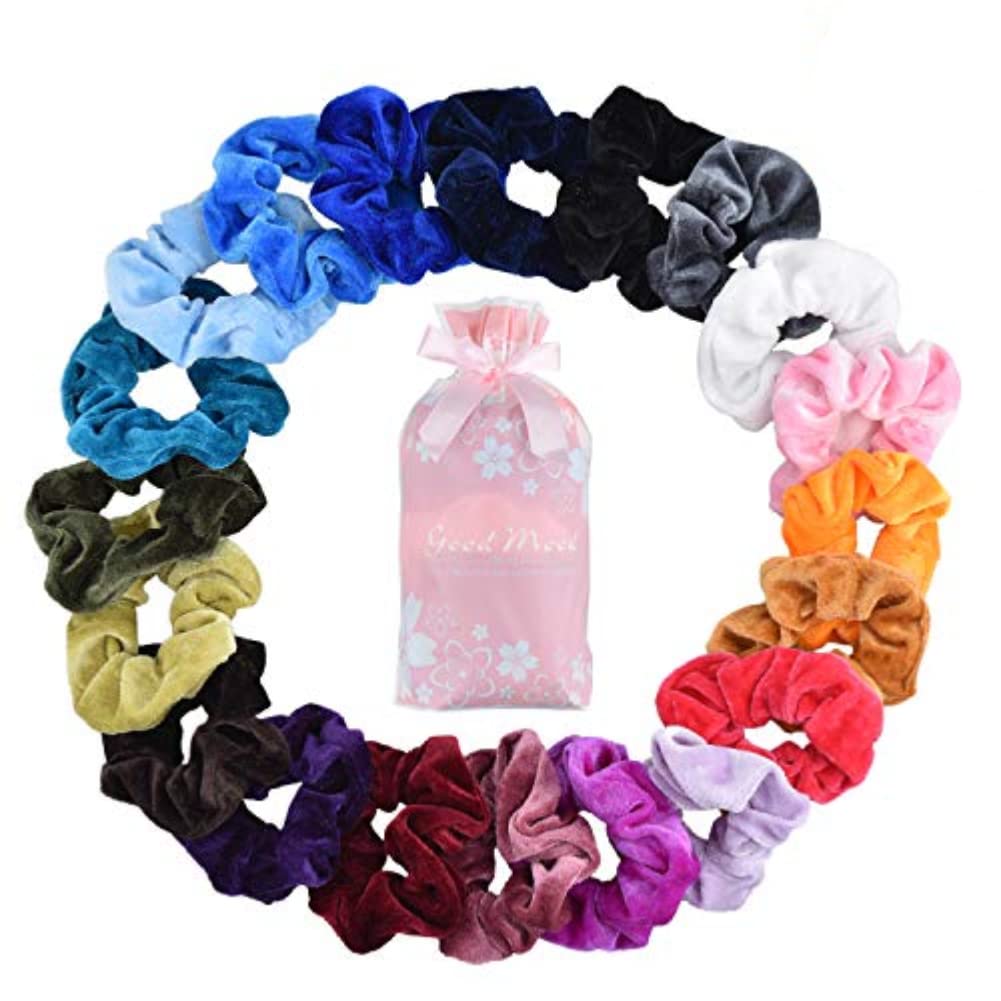 50 Stücke Scrunchies Samt, Bunte Haargummis Elastische Haarbänder Gummibänder für Mädchen Damen Pferdeschwanz Haarschmuck