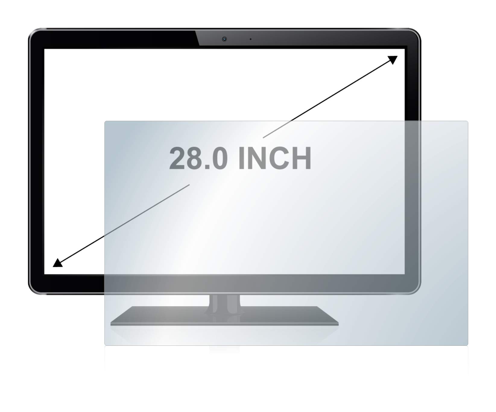 upscreen Schutzfolie für Displays 28" (71.1 cm) [594x371 mm, 16:10] | Für All-In-One PCs, Entspiegelter Displayschutz Made in Germany, Anti-Reflex Displayschutz-Folie Matt Anti-Fingerprint