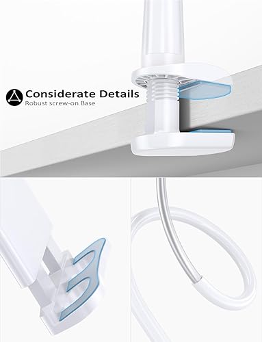 Miniatura 6 de Soporte para tableta Tryone tipo cuello de cisne, de 30 pulgadas, 02-Blanco