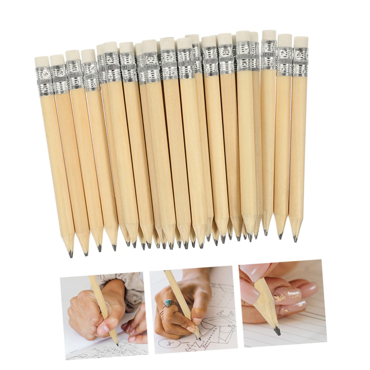 Artibetter 3 Set Mini Matite Corte Piccole Per Da Golf Da Disegno Per Matrimoni In Grafite Per Scrivere In Legno 35 pezzi * 3