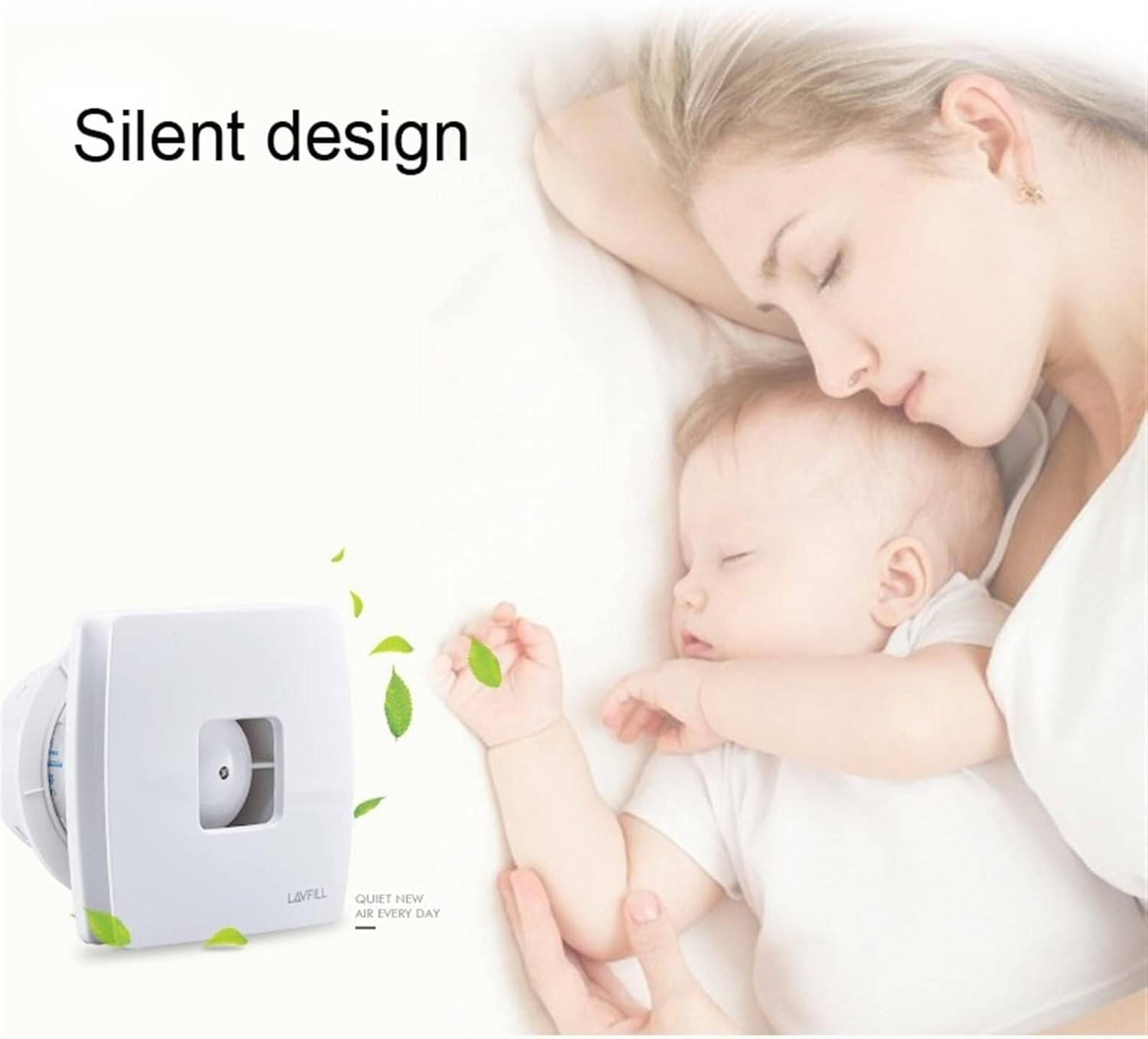 4-Inch Silent Exhaust Fan, Powerful Air Extractor for Bathroom, Kitchen, Ceiling/Wall Mount with Check Valve, 12W, 2400RPM, Low Noise, Efficient Ventilation