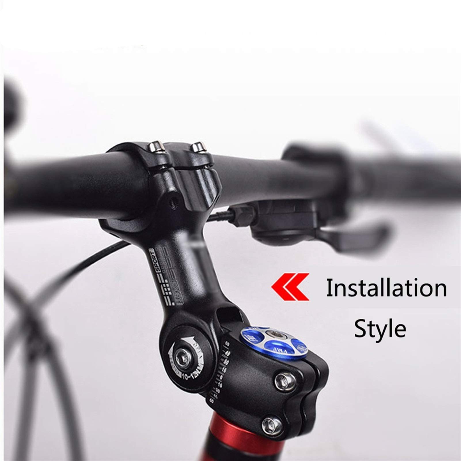 Trzpień rowerowy, drążek rowerowy, regulowany kąt roweru 25,4/31,88 mm, wspornik kierownicy ze stopu aluminium, przedni widelec, trzpień, akcesoria do roweru górskiego