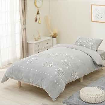 ニトリ　羽毛掛け布団　セミダブル 毛布にもなるカバー付き 毛布にもなる掛ふとんカバー セミダブル(Nウォーム グレー 25NW01