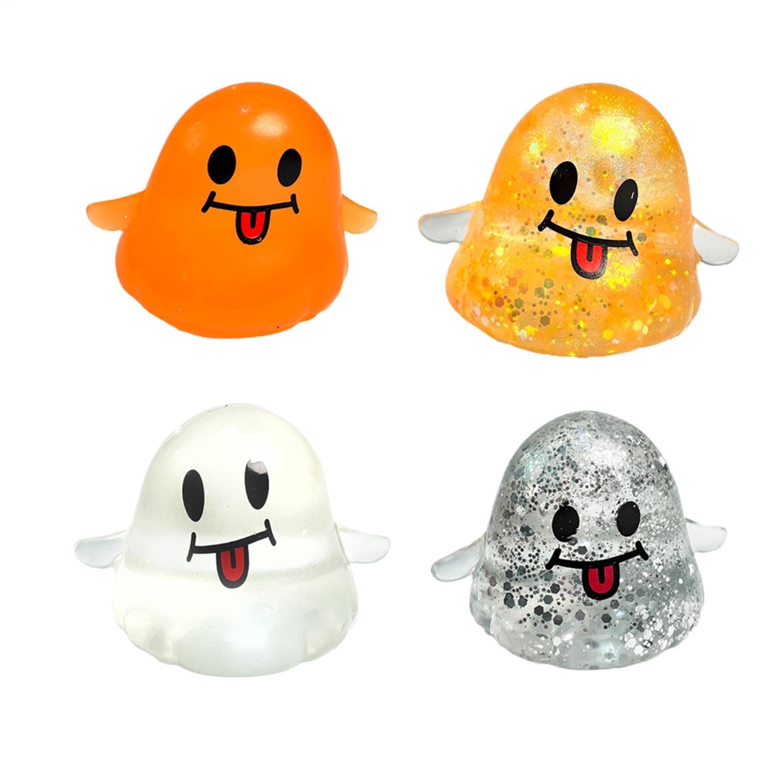 Gniotki Fidget 4-częściowy Zestaw Halloweenowych Piłek Antystresowych Wolno | Dorosłych Sensoryczne Relaksujące Zabawki Fidget dla Mężczyzn Kobiet Chłopców Dziewczynek do Domu Biura Klas