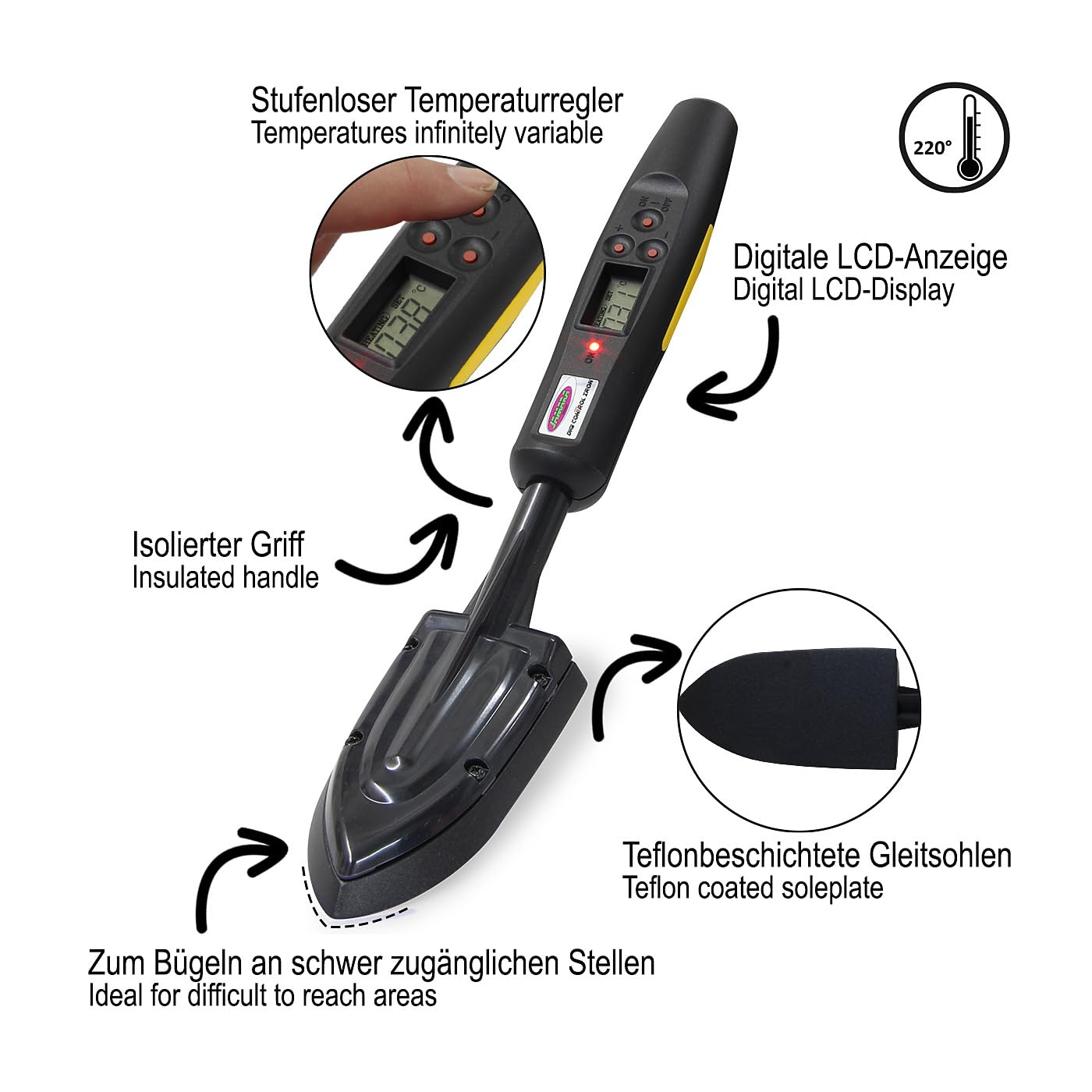 JAMARA 172130 - żelazko foliowe Digi Control Iron