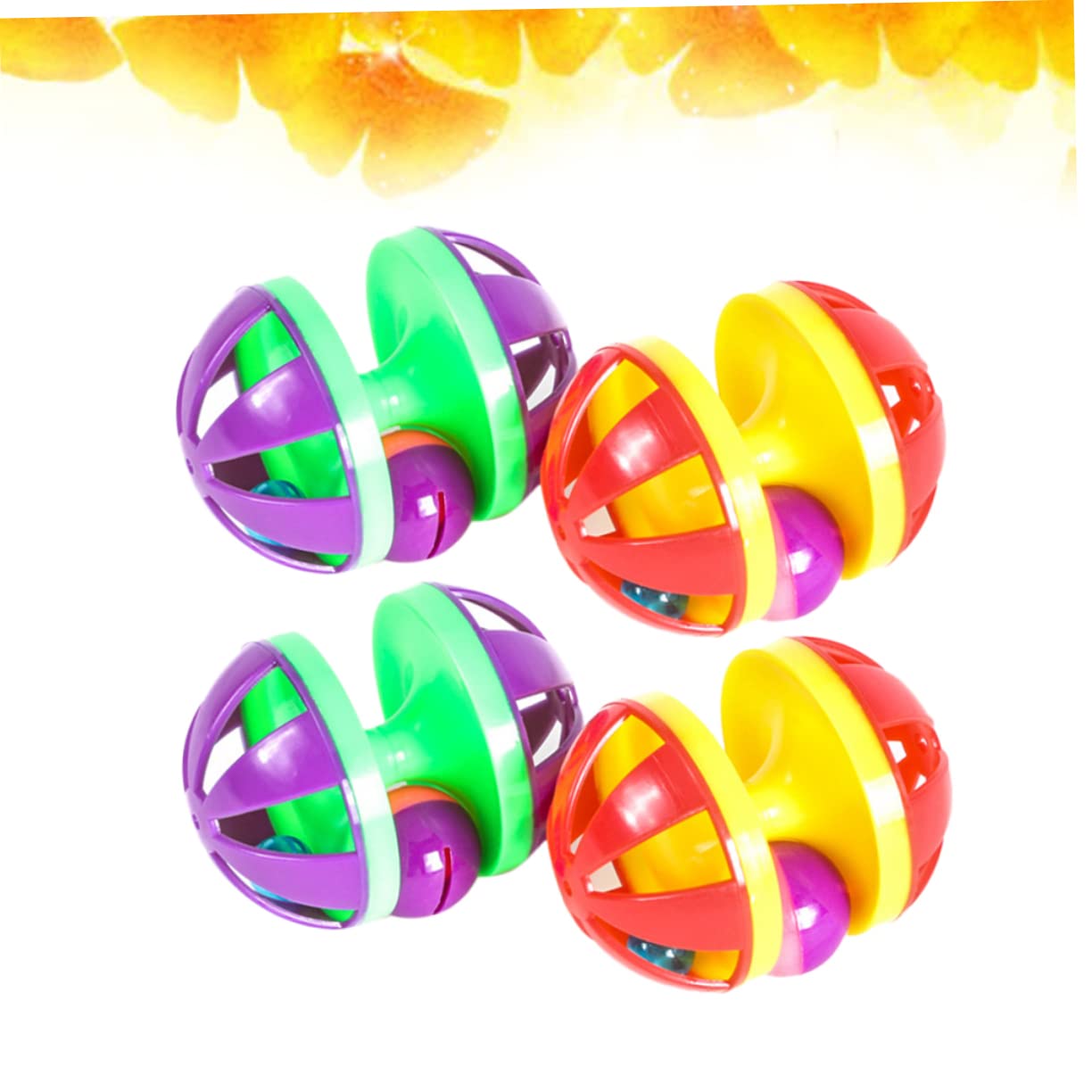 Toddmomy 12piezas Juguetes Interactivos para Gatos De Plástico Cascabel Coloridas y Divertidas para Compañía De Mascotas