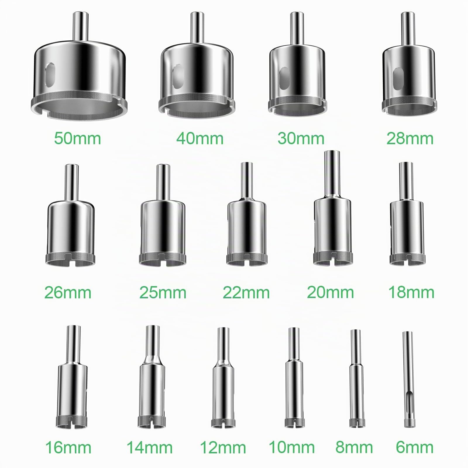M14 Diamantbohrkrone Bohrkrone Fliesenbohrer für Winkelschleifer 6mm - 102mm eBa M14 Diamantbohrkrone Bohrkrone Fliesenbohrer für Winkelschleifer 6mm - 102mm eBa