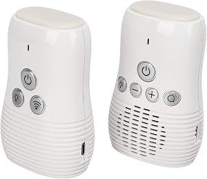 Audio Baby Monitor, Two Way Talk, Microphone et haut-parleur à haute sensibilité, Moniteur rechargeable avec lumière de nuit
