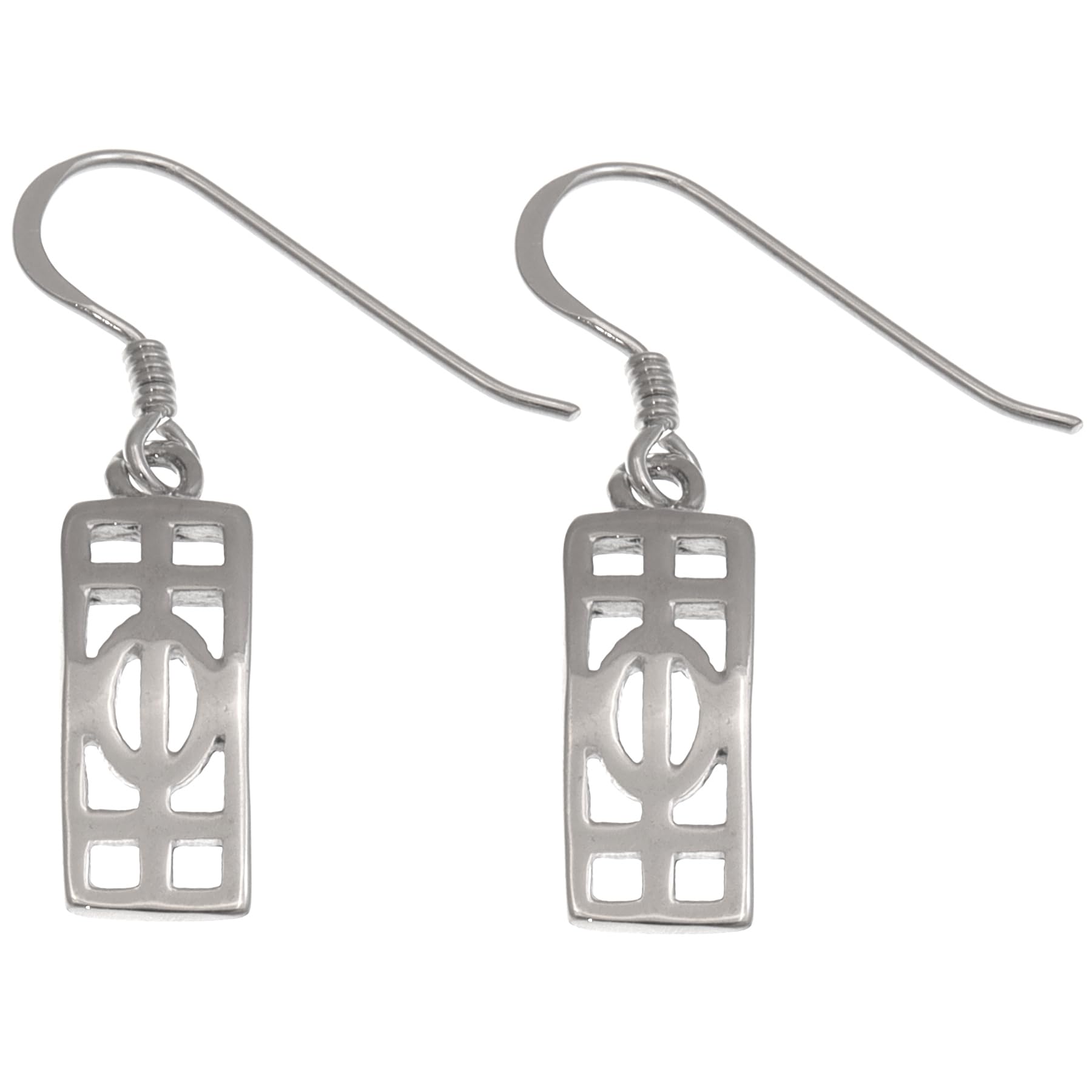 Charles Rennie Mackintosh 925 Sterling Silver Earrings for Women - Drop Earrings with Jewellery Gift Box - 17mm x 6mm
