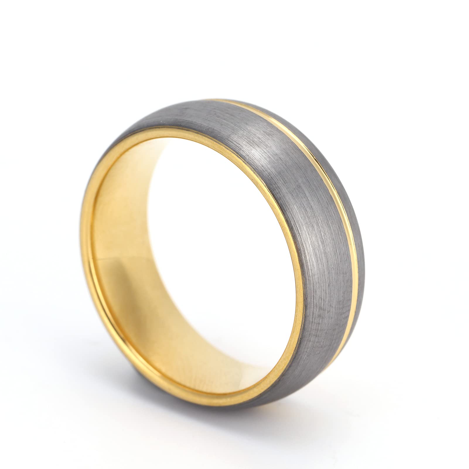 Men's Wedding Ring, Classic Brushed Tungsten Steel Ring Fashion Jewelry Comfort Couple Rings for Male for Wedding