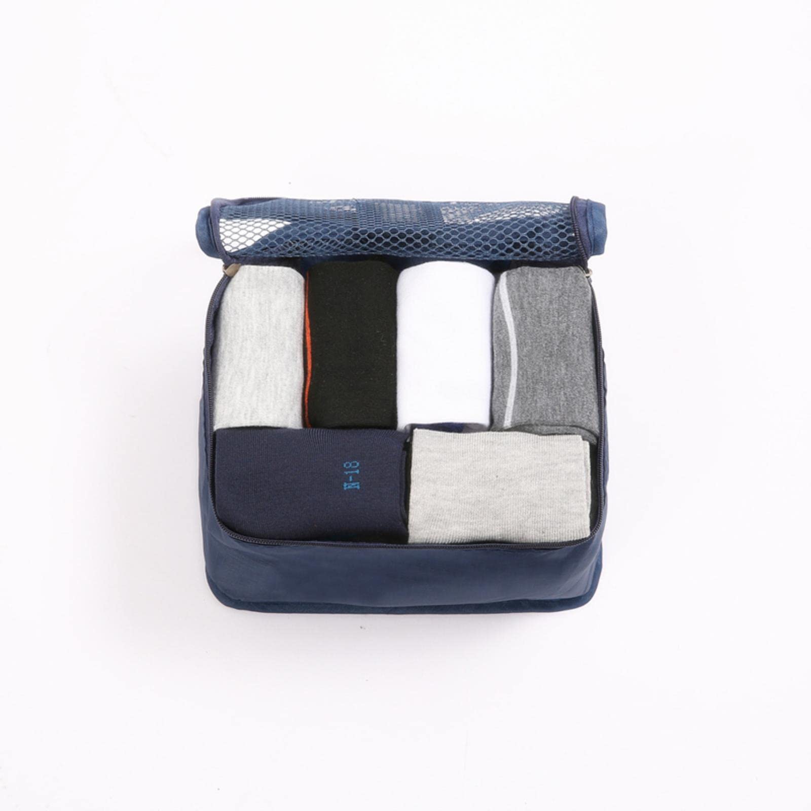 6 szt. Organizator podróży torby do przechowywania zestaw do pakowania walizek etui do przechowywania przenośny organizer do bagażu ubrania Tidy Pouch-Stripe