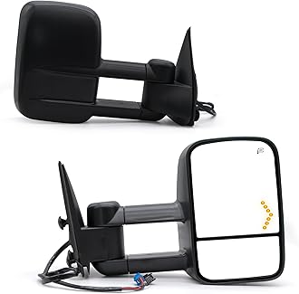 NEYASU Pair Power Heated Towing Mirrors fit for 2003-2006 GMC Sierra Chevy Si...