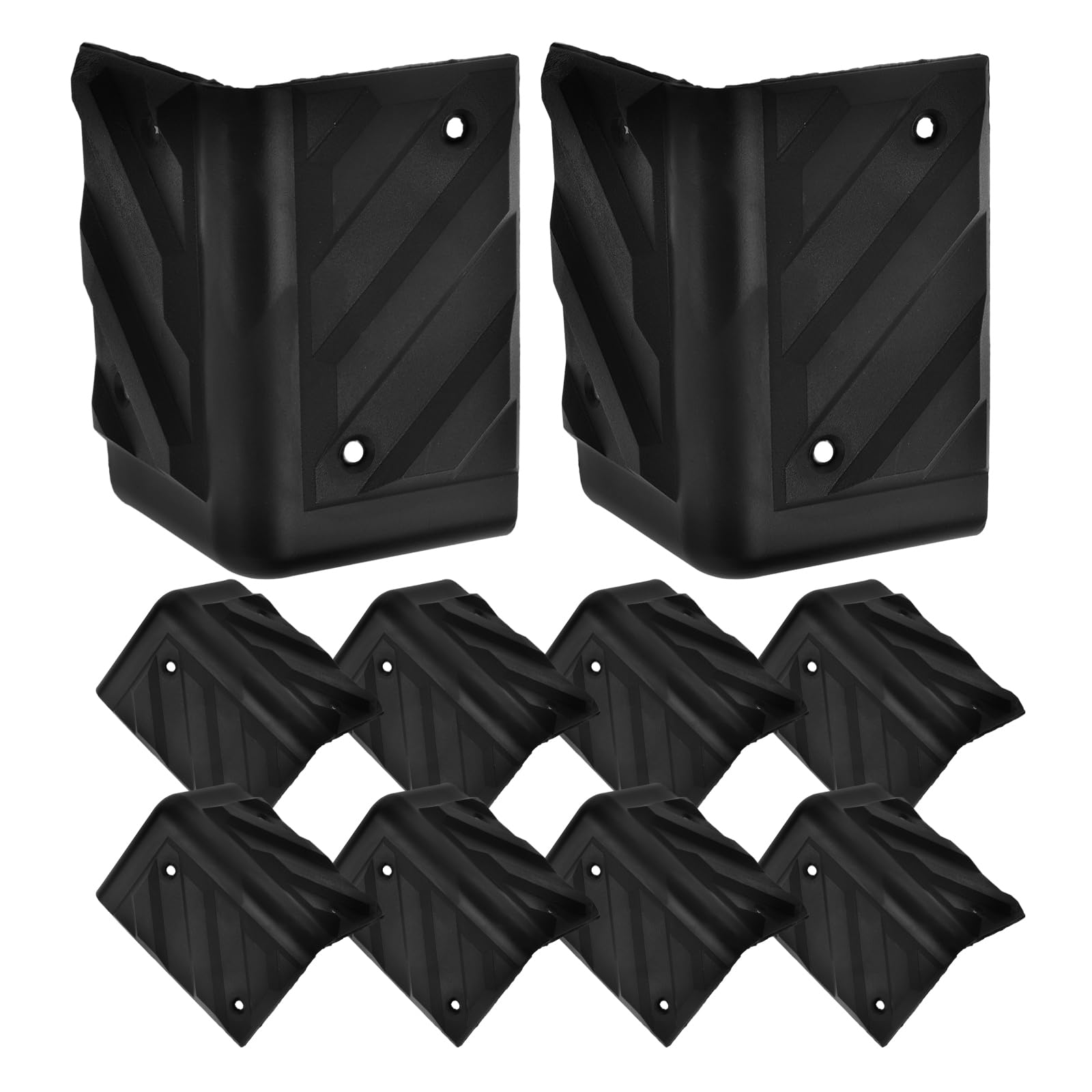 Housoutil Pack of 16 Speaker Pockets Corners Speaker Corners Cover Corner Protection Anti-Collision Protective Corner Cover Furniture Corner Protection Speaker Corner Protection Plastic Black