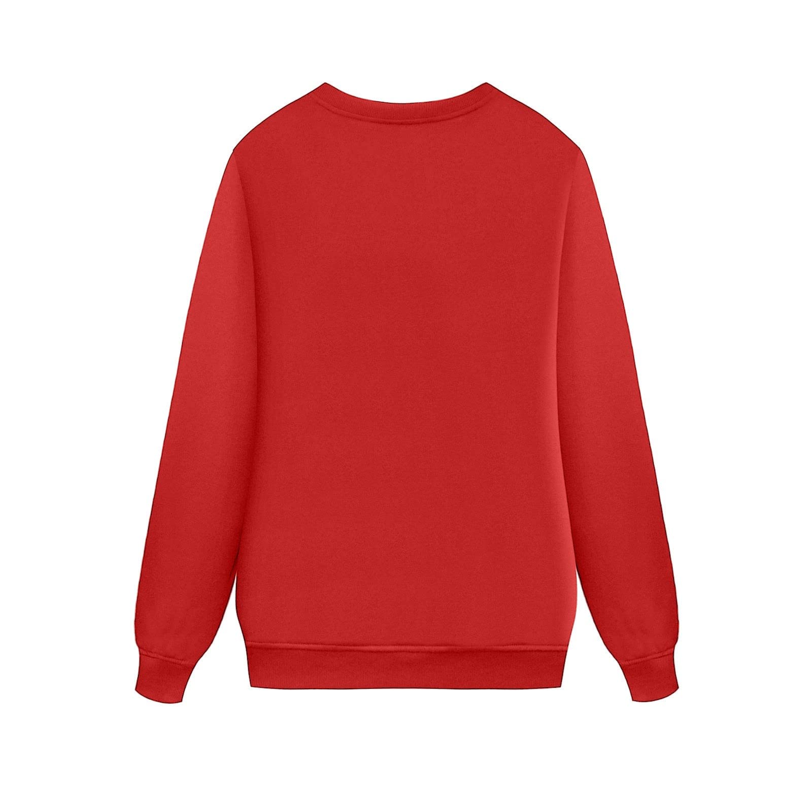 Vestito natalizio per genitore-figlio, stampa in tinta unita, maglione a maniche lunghe, accogliente, alla moda, alla moda, alla moda, alla moda, per la festa della mamma