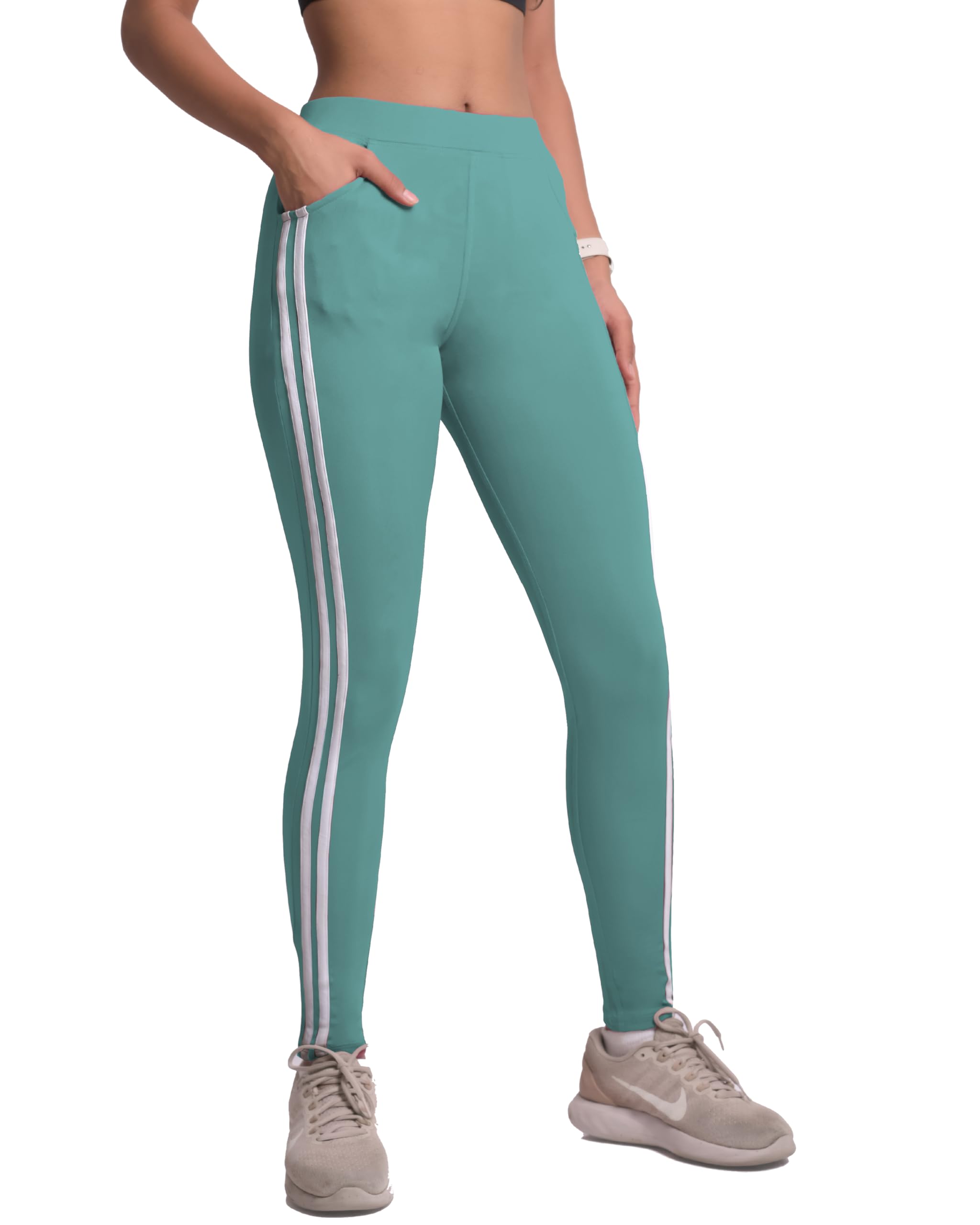 mehrang Stretchable Active Yoga Pants & Gym Pants for Women with 2 Pockets Leggings Tights Fitness Track Pant-picture-11