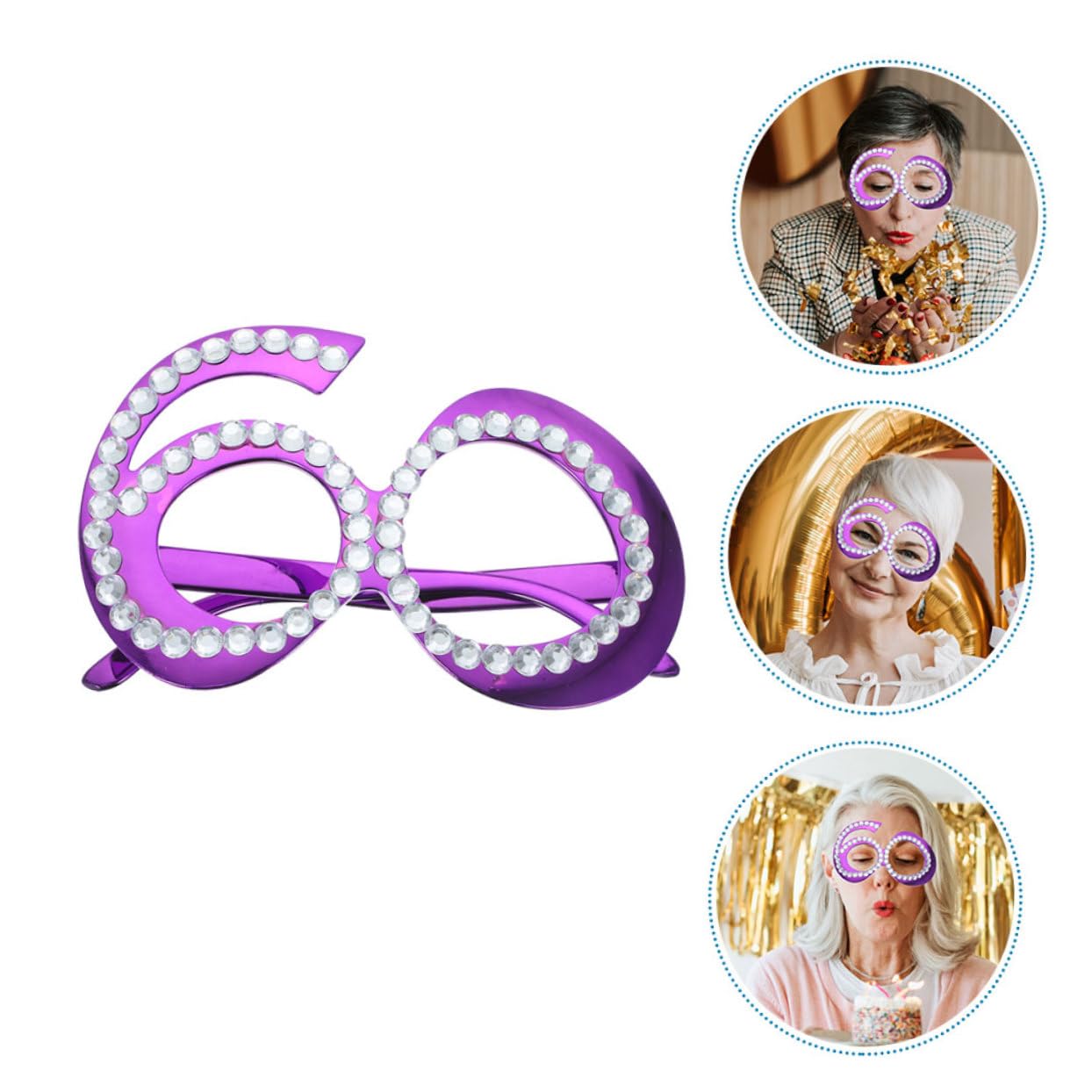 Cabilock 4 Set Di Occhiali Per Feste Di Compleanno Accessori Unici Per Cabine Fotografiche Occhiali Da Compleanno Occhiali Da Mascherata Forniture Per Feste Di Carnevale 2 Pezzi * 4