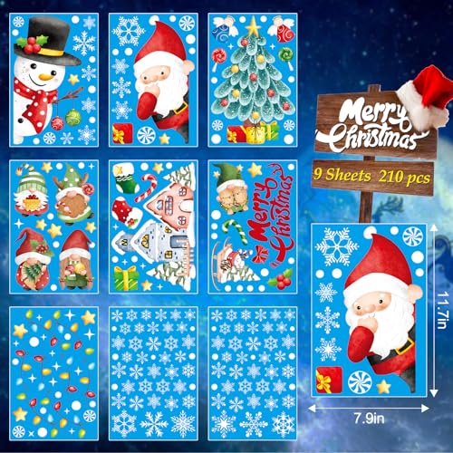 Aowdiaochristmasdecorations210pcschristmaswindowclingsforglassdoublesidereusablecutewinterholidaywindowstickersdecalskidshomedecor  Urban Country Home Decor Aowdiao christmas decorations 210 pcs christmas window clings for glass double side reusable cute winter holiday window stickers decals kids home decor  urban country home decor